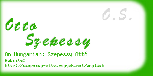 otto szepessy business card